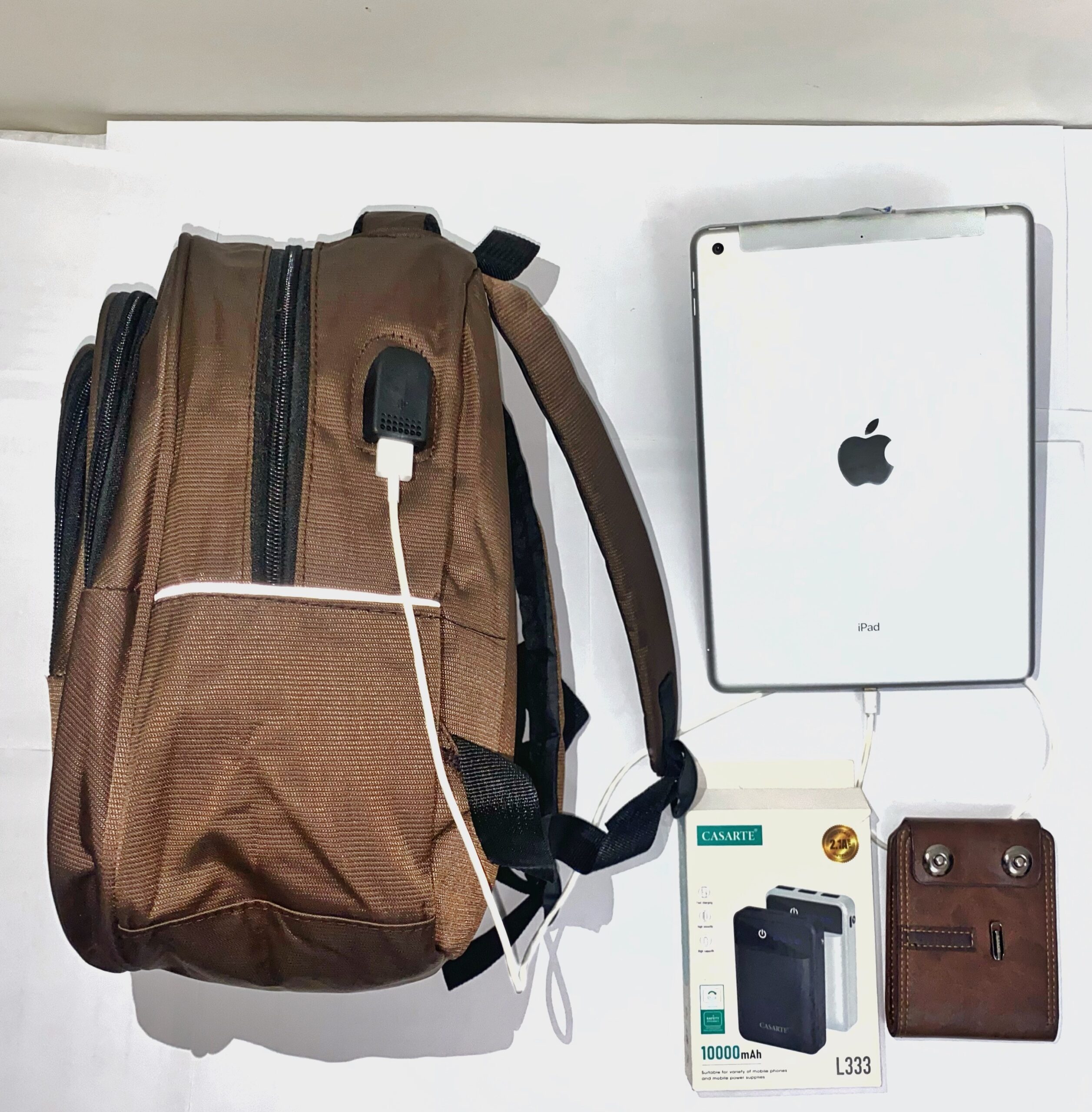 حقيبة ظهر صغيرة عصرية+ باور بانك+ بورت موني - الصورة 3