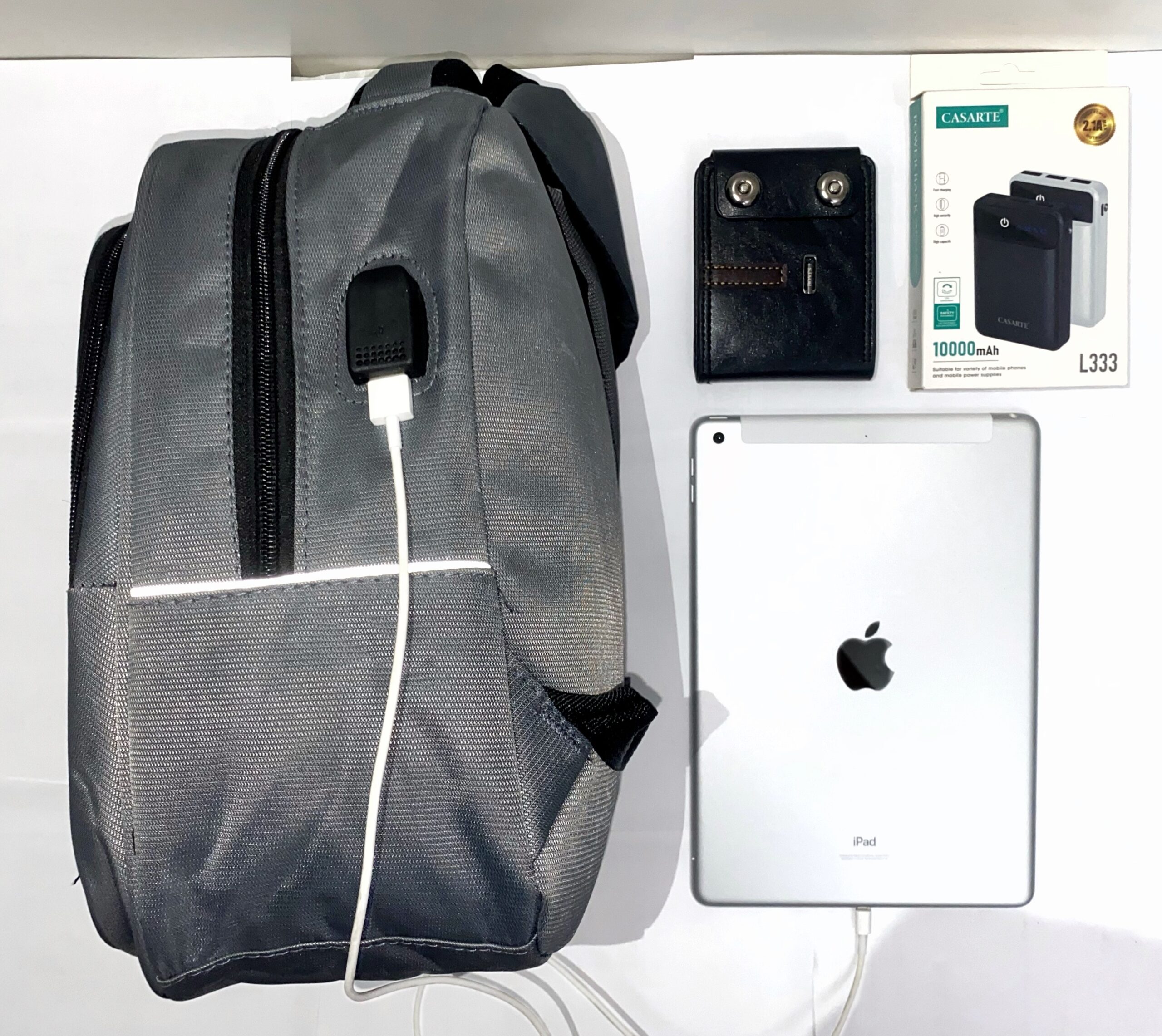 حقيبة ظهر صغيرة عصرية+ باور بانك+ بورت موني - الصورة 5